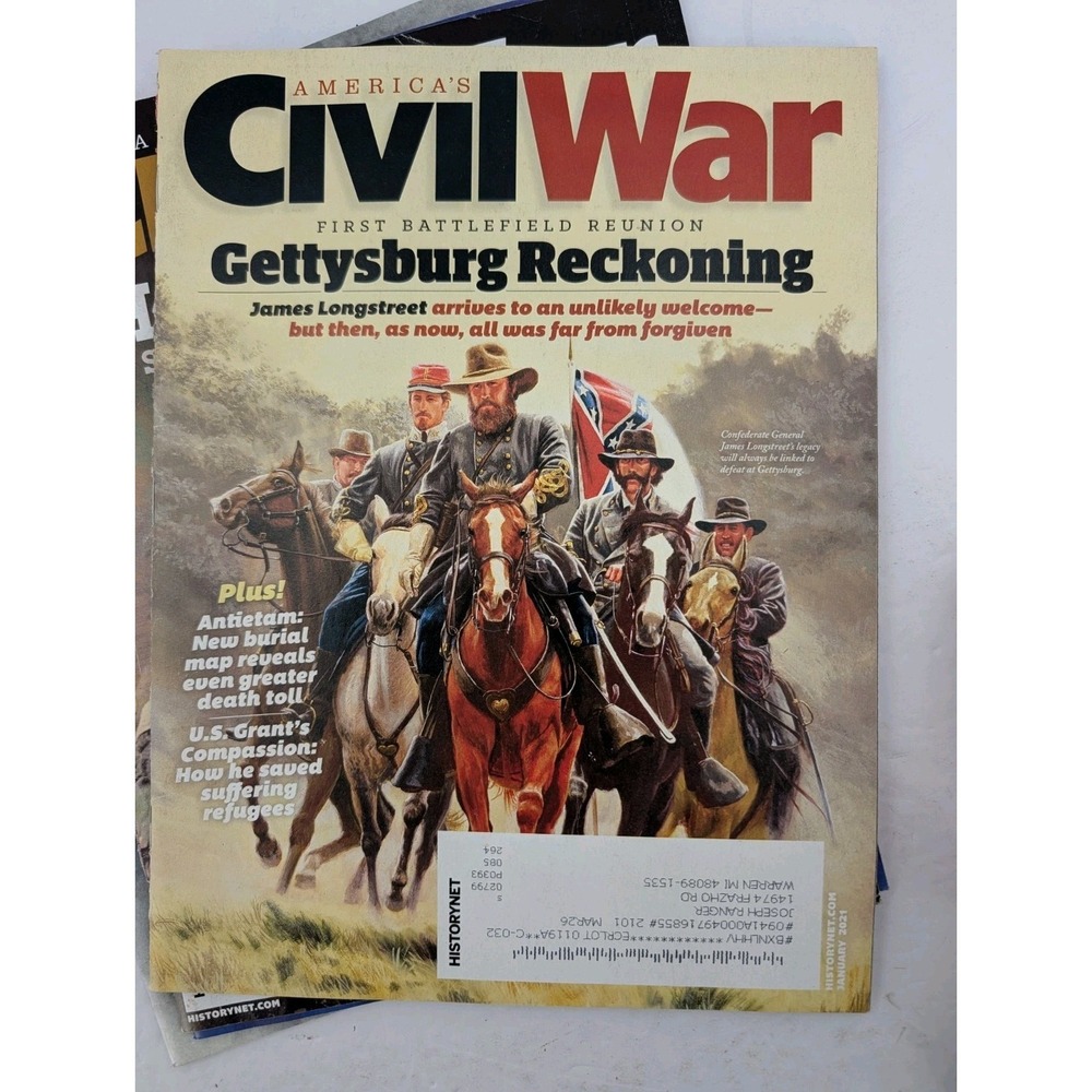 Lot of 5 AMERICAS CIVIL WAR Magazine Gettysburg Chamberlain Longstreet Bull Run - Picture 4 of 6